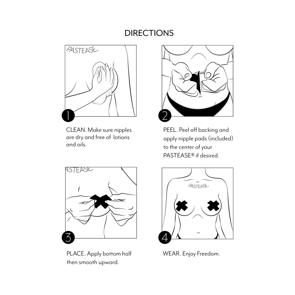 PASTEASE CROSSES PASTIES BLACK