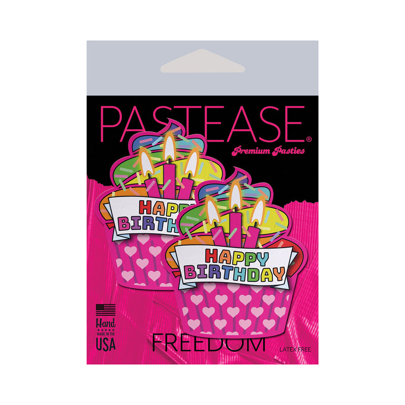 PASTEASE - HAPPY BIRTHDAY CUPCAKE PASTIES PINK