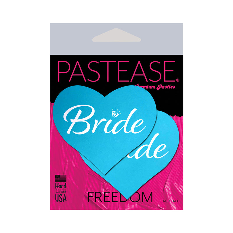 PASTEASE - PEGATINAS PARA PEZONES DE CORAZÓN AZUL DE NOVIA