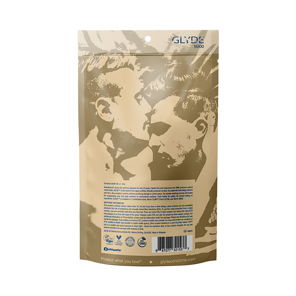 GLYDE CONDOMS - GLYDE MAXI LATEX CONDOMS 36-PACK