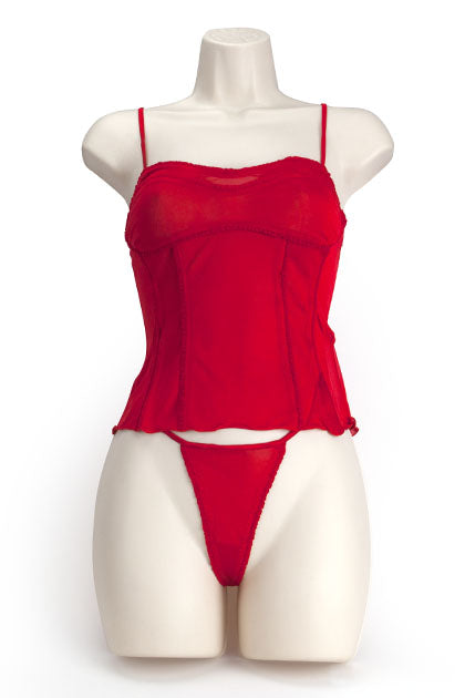 EXPOSED - SILK SOFT CORSET ROJO
