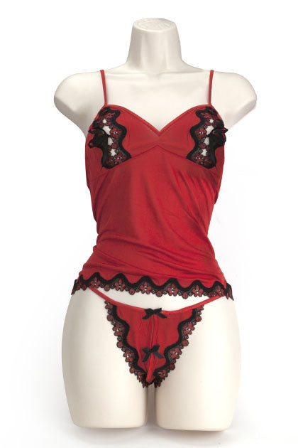 EXPOSED - PEEK A BOO CAMI ROJO