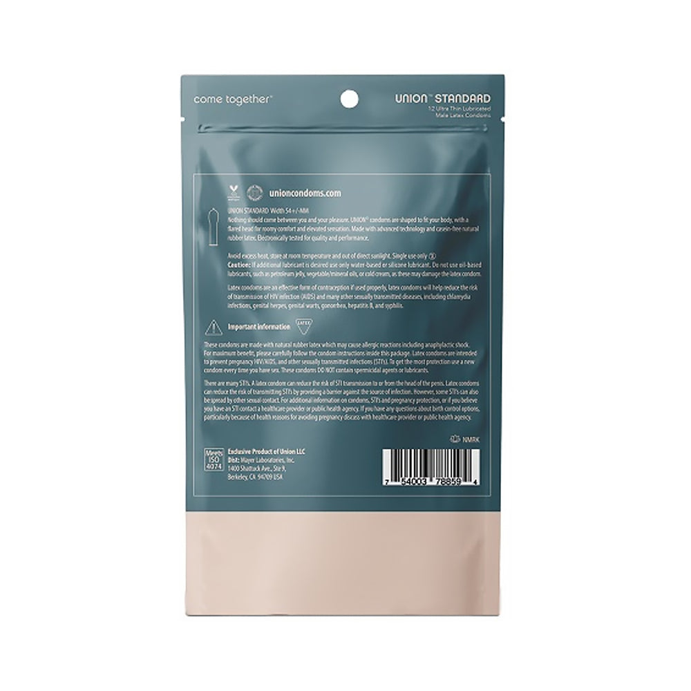 GLYDE - UNION STANDARD LATEX CONDOMS 12-PACK