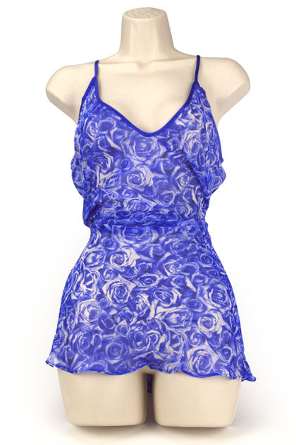 EXPOSED - FLARED CHEMISE GRAPE