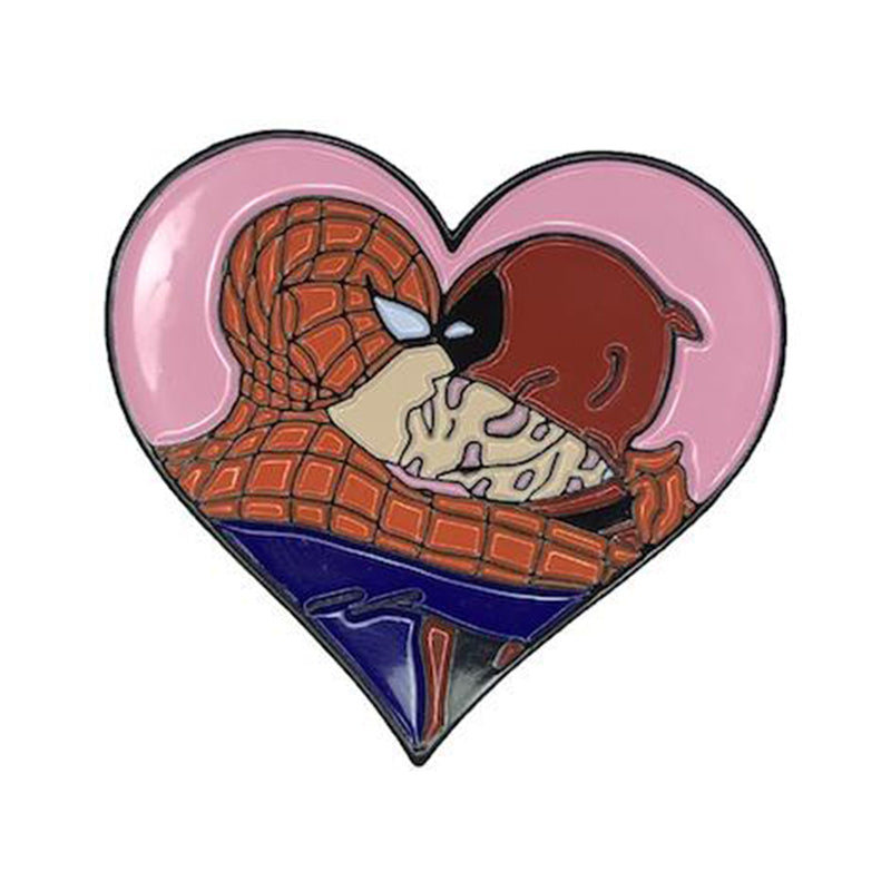 GEEKY & KINKY WEBHEAD HEARTS MERC ENAMEL PIN