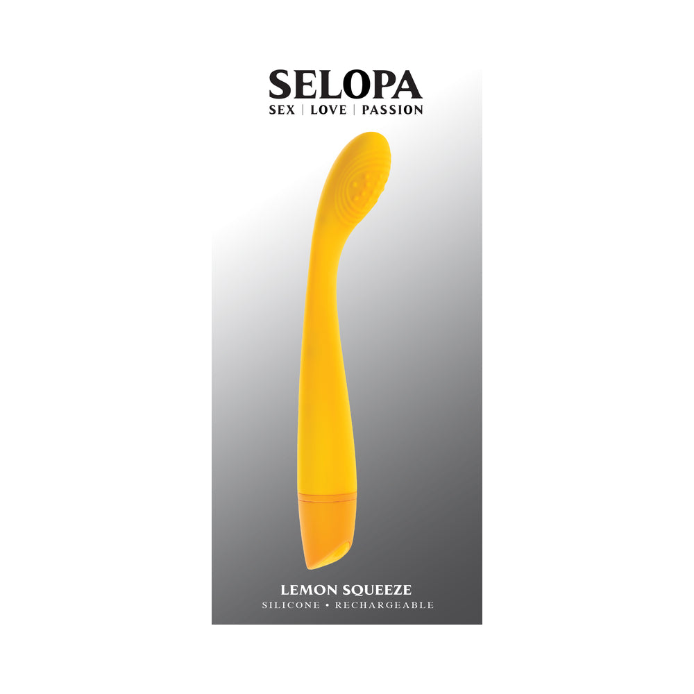 SELOPA LEMON SQUEEZE RECHARGEABLE VIBE SILICONE YELLOW