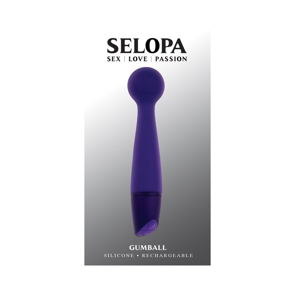SELOPA - GUMBALL RECHARGEABLE SLIM WAND SILICONE PURPLE