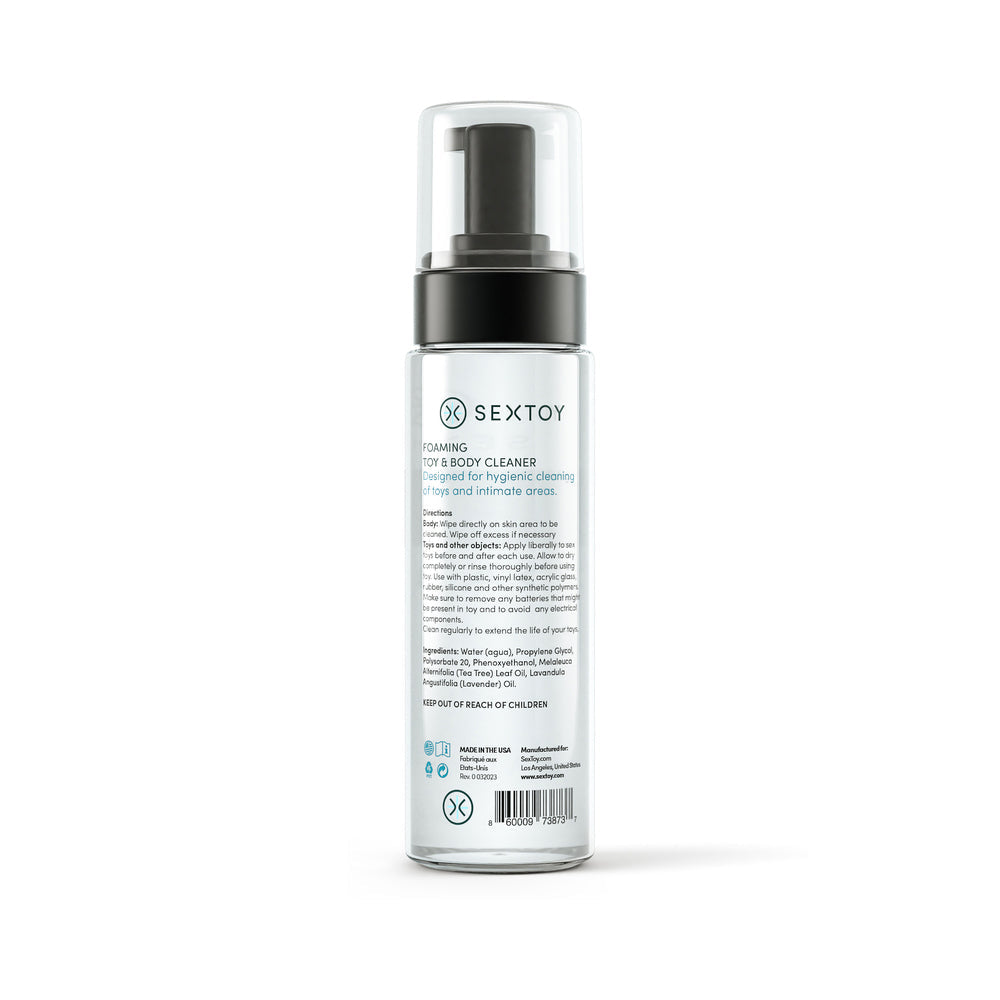 SEXTOY - LIMPIADOR ESPUMOSO PARA CUERPO Y JUGUETES 7.5 OZ. (CADUCA EN MENOS DE 3 MESES)