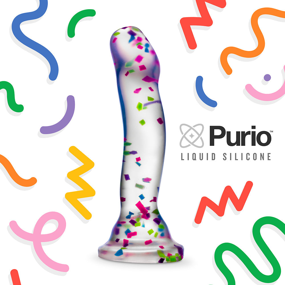 NEO ELITE HANKY PANKY 7.5 IN. GLOW-IN-THE-DARK SILICONE CONFETTI DILDO