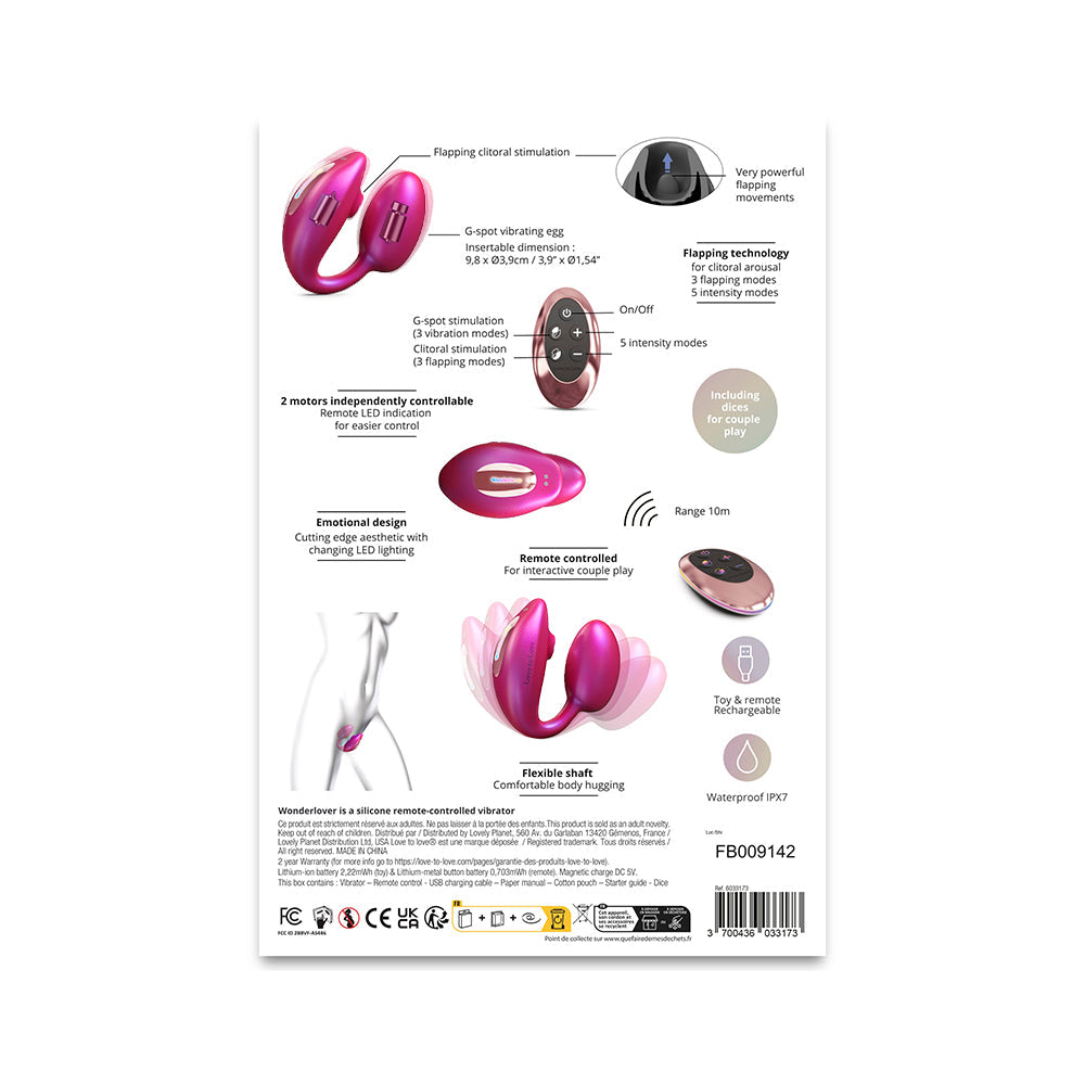 LOVE TO LOVE WONDERLOVER WITH REMOTE IRIDESCENT BERRY