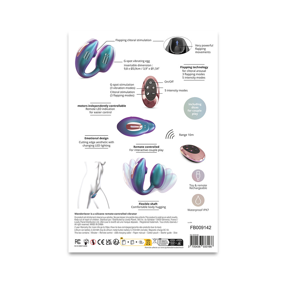 LOVE TO LOVE WONDERLOVER WITH REMOTE IRIDESCENT TURQUOISE