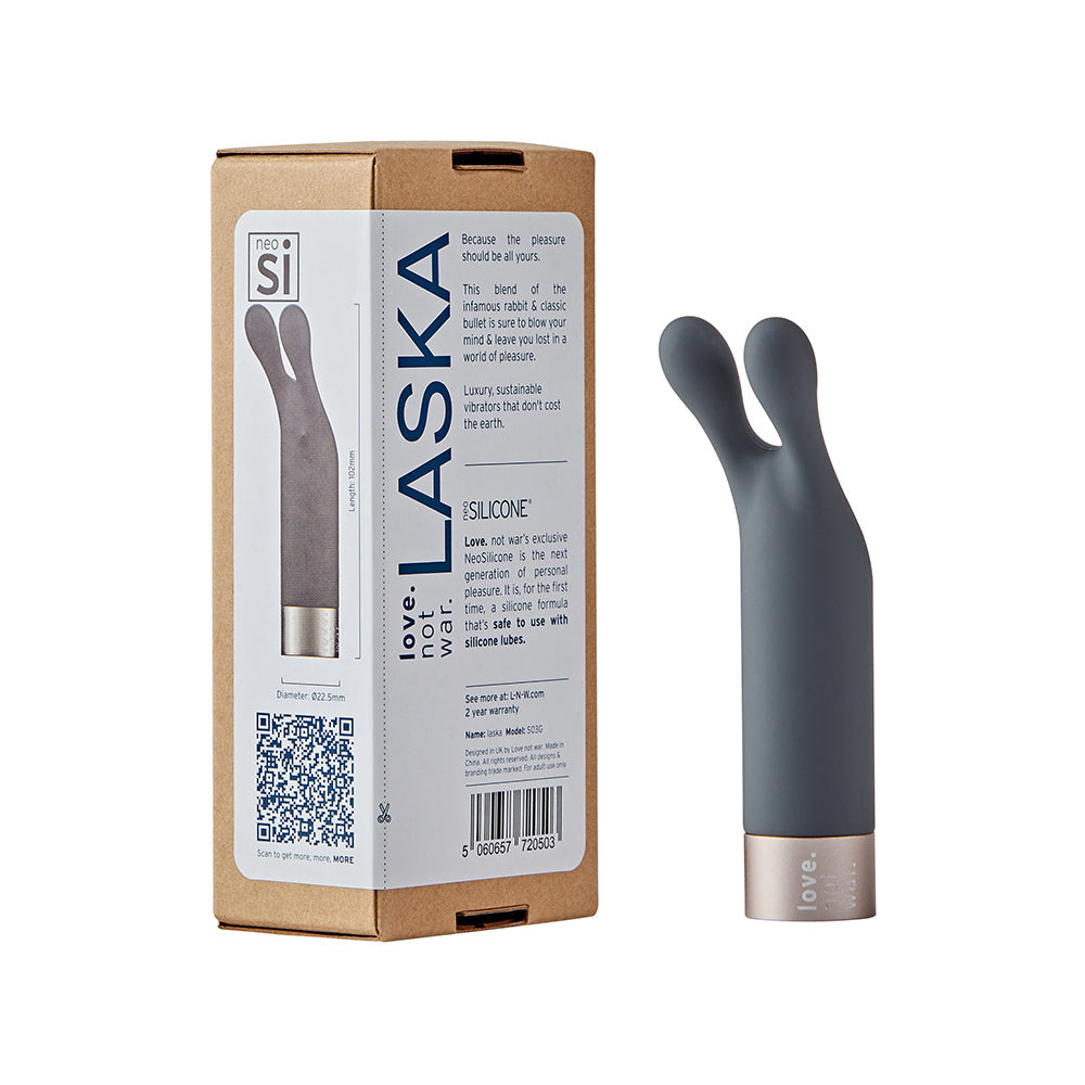 LOVE NOT WAR - LASKA HEAD GREY