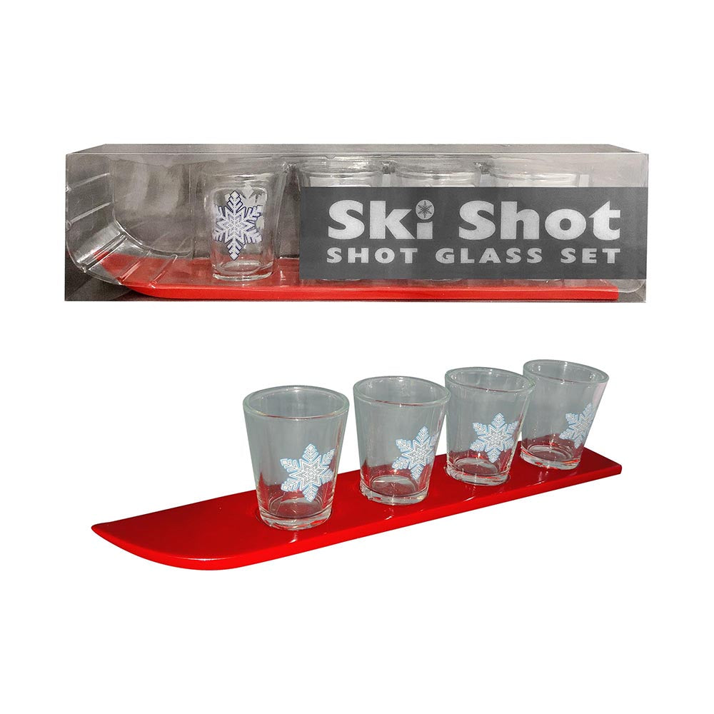 KHEPER GAMES - SKI SHOT 4-PIECE SHOT GLASS SET