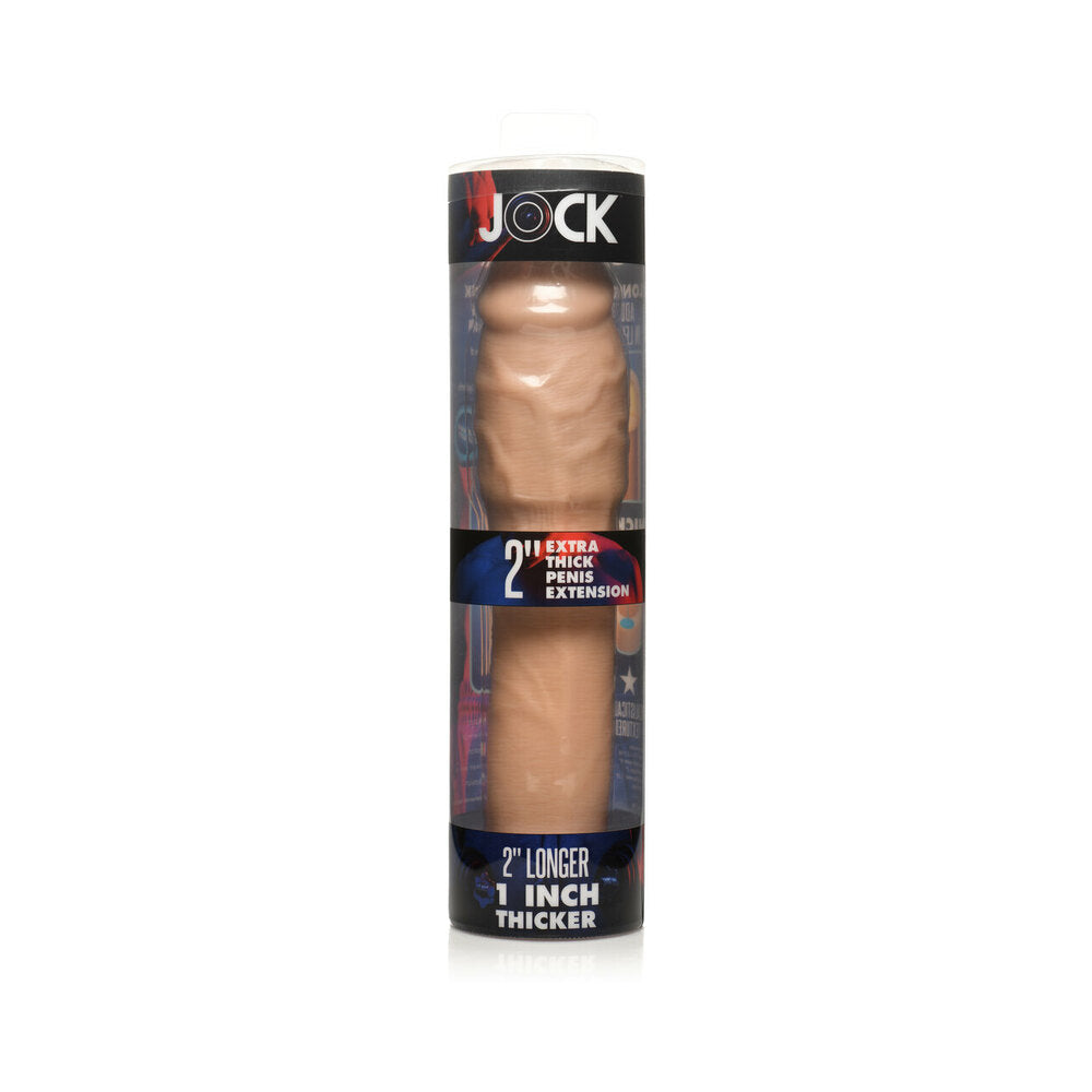 JOCK EXTRA THICK PENIS EXTENSION SLEEVE 2 IN. LIGHT