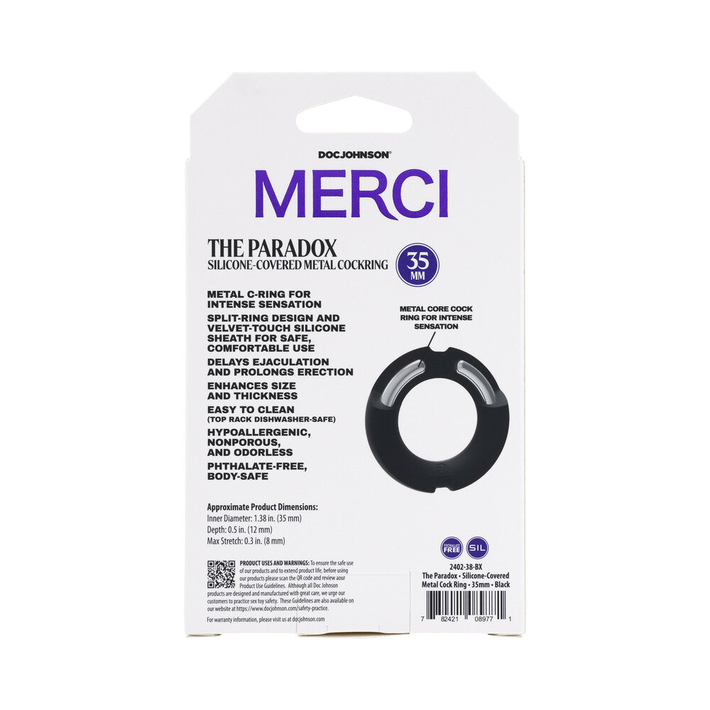 MERCI THE PARADOX SILICONE-COVERED METAL C-RING 35MM
