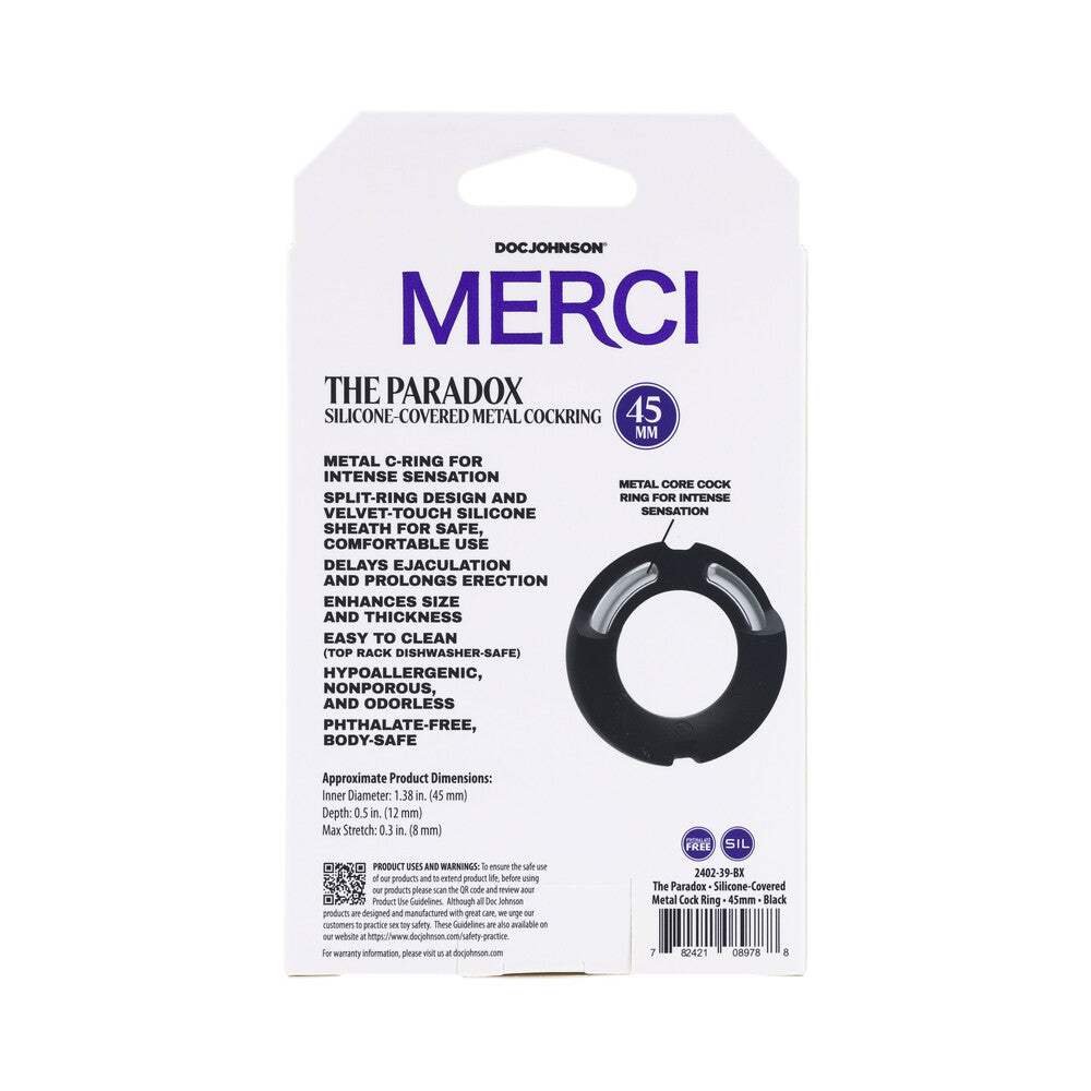 MERCI THE PARADOX SILICONE-COVERED METAL C-RING 45MM