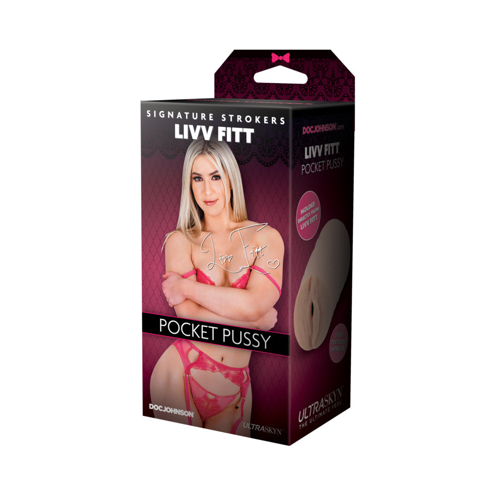 DOC JOHNSON - SIGNATURE STROKERS LIVV FITT ULTRASKYN POCKET PUSSY VANILLA