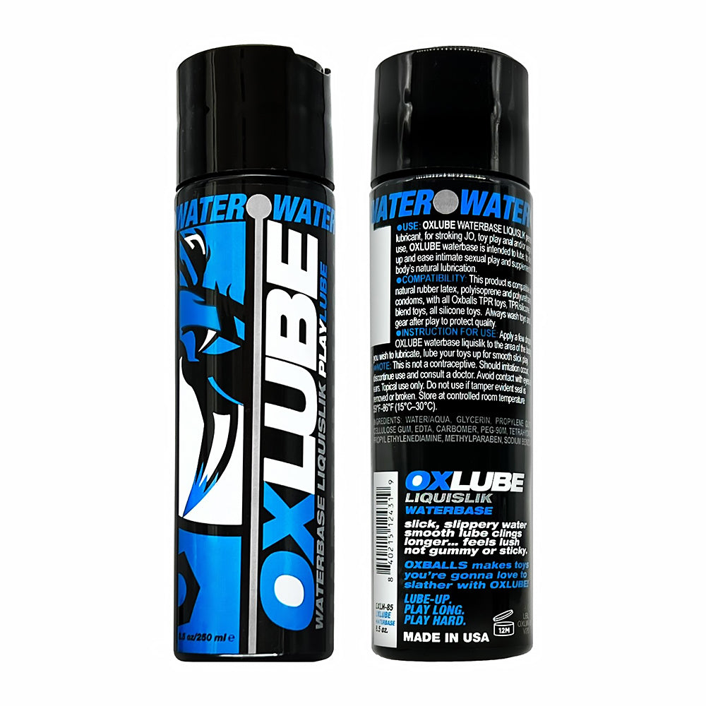 OXBALLS LIQUISLIK WATERBASE OXLUBE 8.5 OZ.