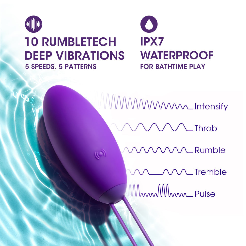 WELLNESS IMARA VIBRATING EGG WITH REMOTE PURPLE