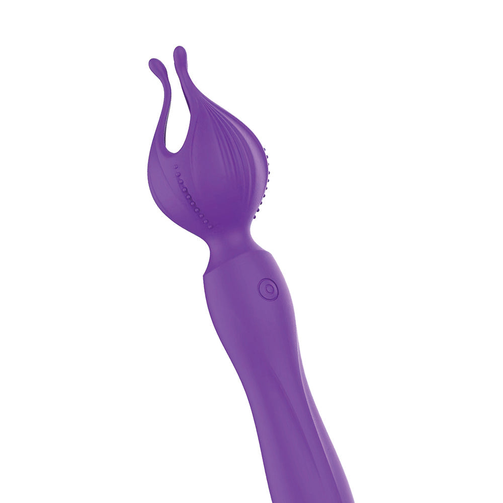 WET DREAMS CLITORAL KISS FLOWER PETAL SILICONE VIBRATOR PURPLE