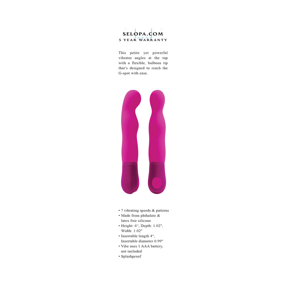 SELOPA G WOW SILICONE G-SPOT VIBRATOR PINK