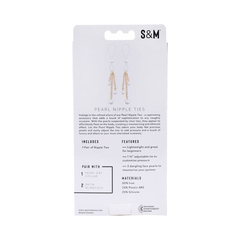 SPORTSHEETS - SEX & MISCHIEF PEARL NIPPLE TIES
