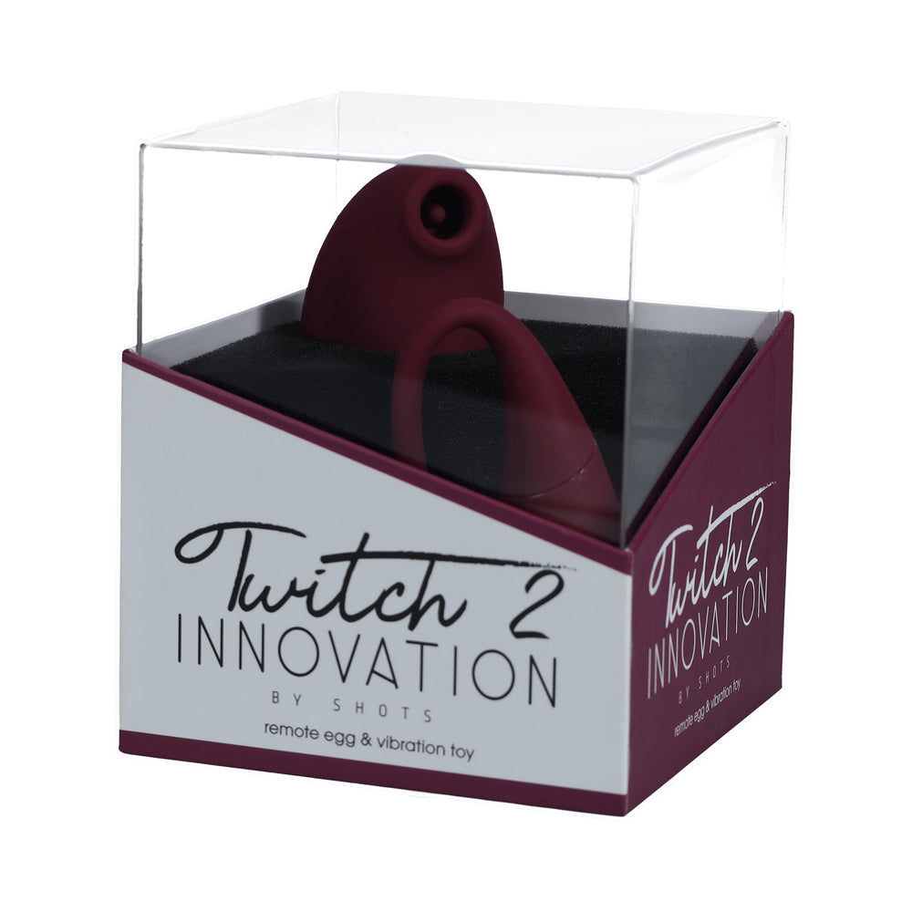 SHOTS - TWITCH 2 RECHARGEABLE SUCTION AND FLAPPING VIBRATOR WITH REMOTE CONTROL VIBRATING EGG