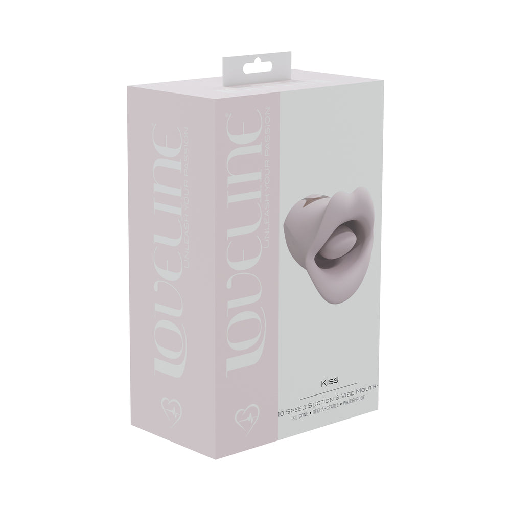 SHOTS - LOVELINE KISS 10 SPEED SUCTION AND VIBRATING MOUTH SILICONE RECHARGEABLE WATERPROOF PINK