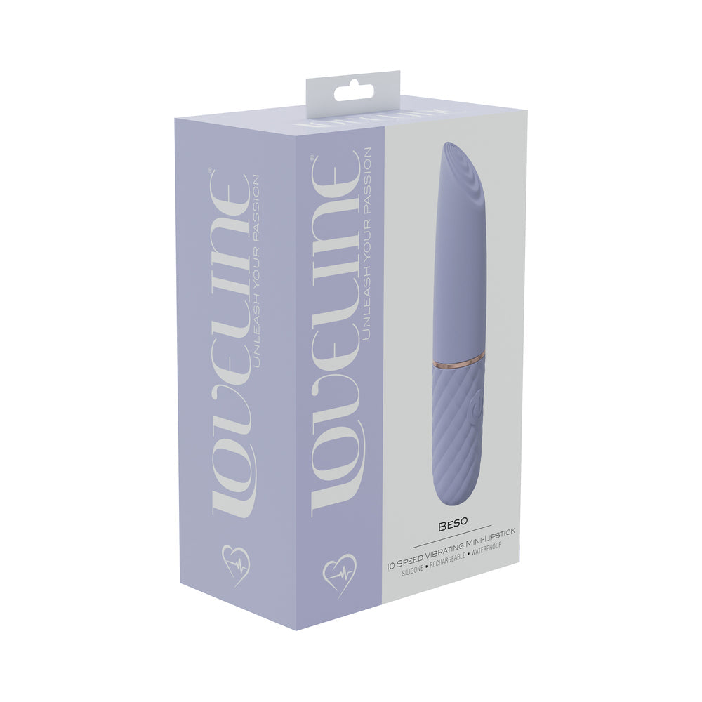 SHOTS - LOVELINE BESO 10 SPEED VIBRATING MINI LIPSTICK SILICONE RECHARGEABLE WATERPROOF