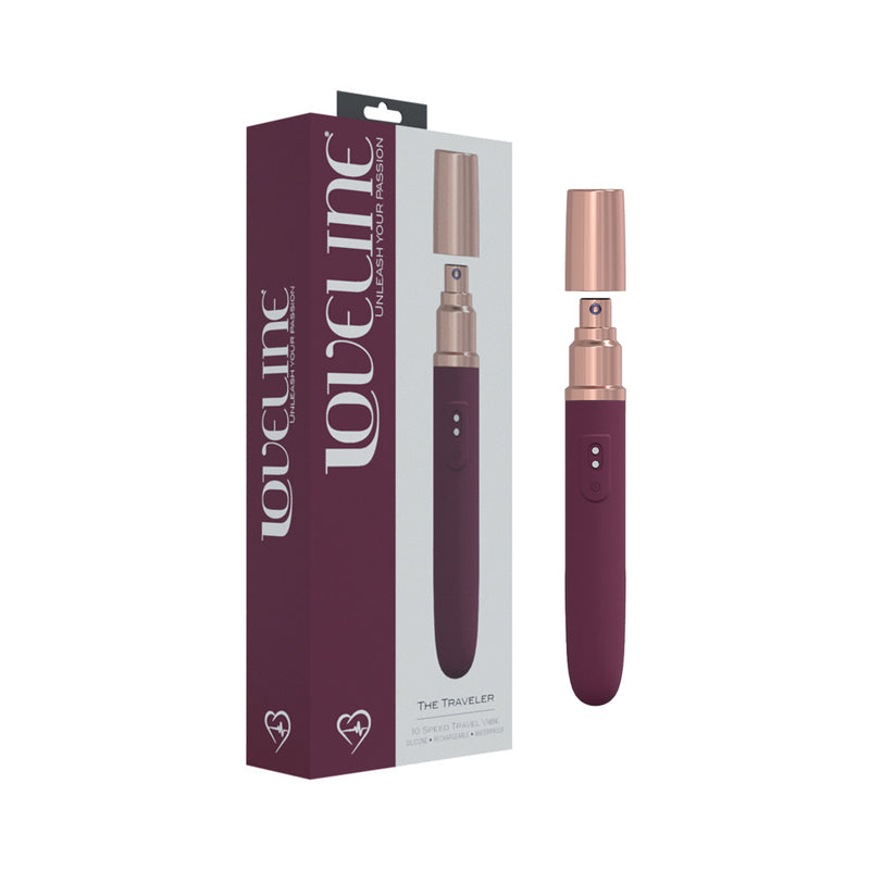 SHOTS - LOVELINE THE TRAVELER VIBRADOR DE VIAJE DE 10 VELOCIDADES DE SILICONA RECARGABLE IMPERMEABLE