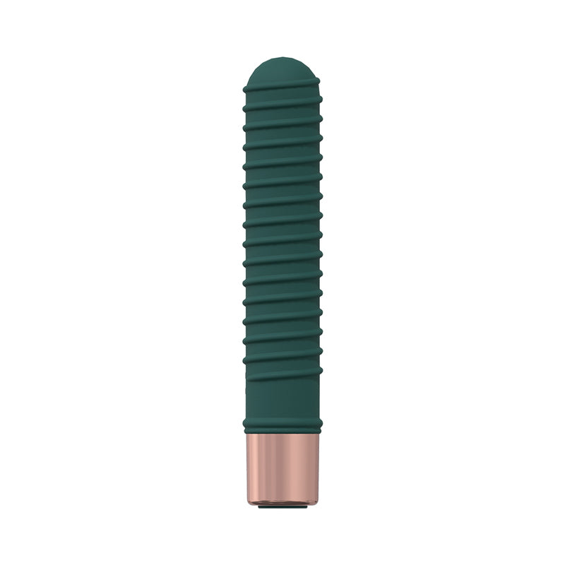 LOVELINE POISE 10 SPEED MINI-VIBE SILICONE RECHARGEABLE WATERPROOF FOREST GREEN