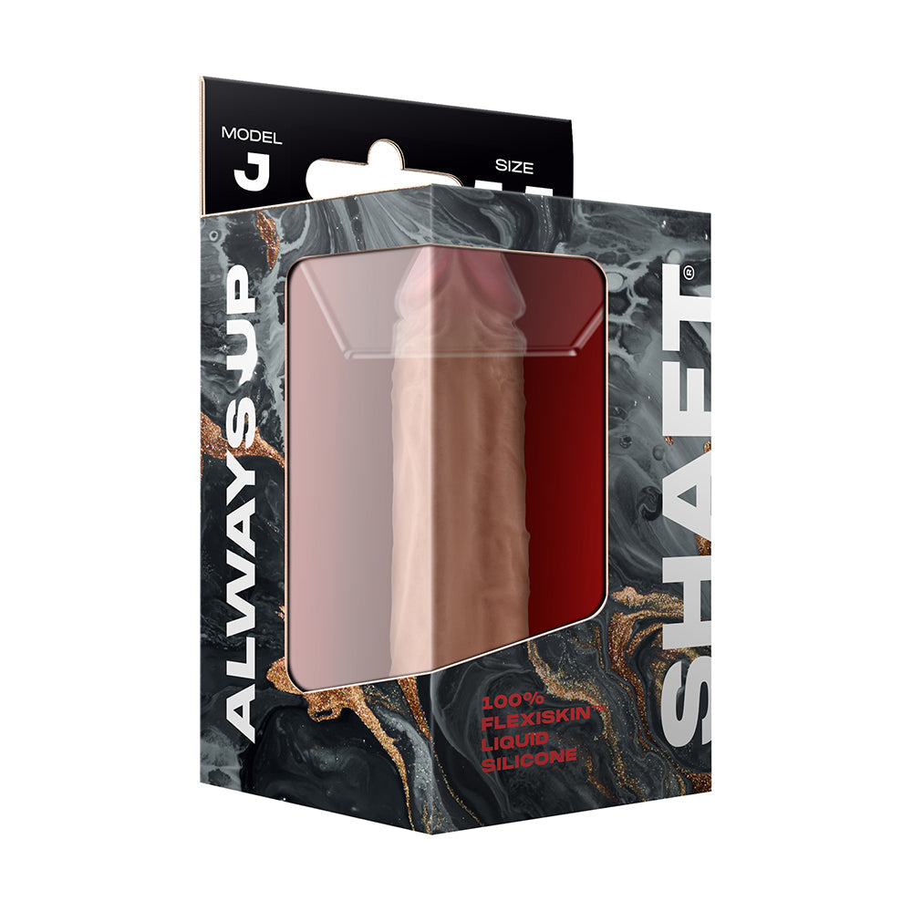 SHAFT - MODEL J: 5.5 IN. DUAL DENSITY SILICONE DILDO PINE