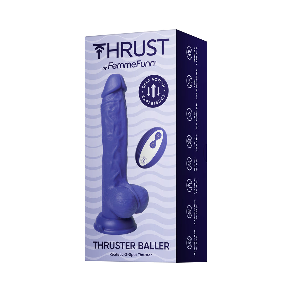 FEMMEFUNN - BALLE VIBRANTE THRUSTER VIOLET FONCÉ
