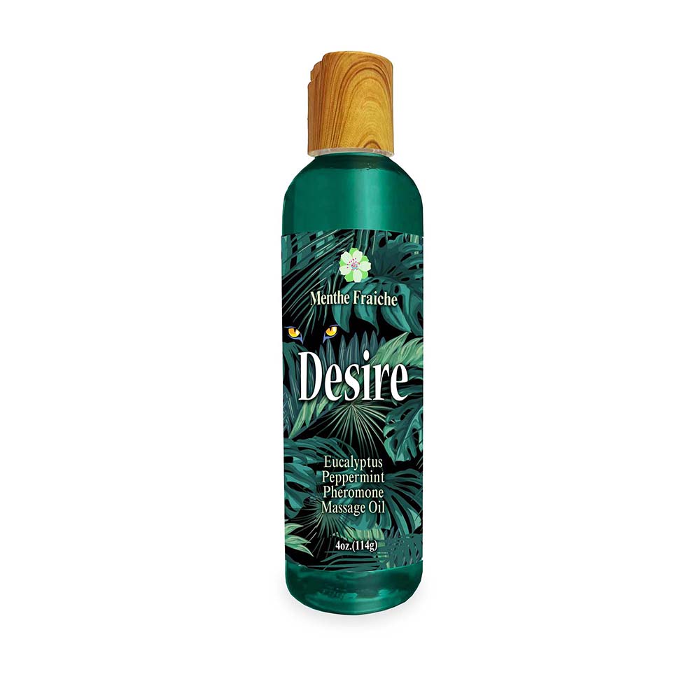 LITTLE GENIE - DESIRE PHEROMONE MASSAGE OIL EUCALYPTUS/PEPPERMINT 4 OZ.