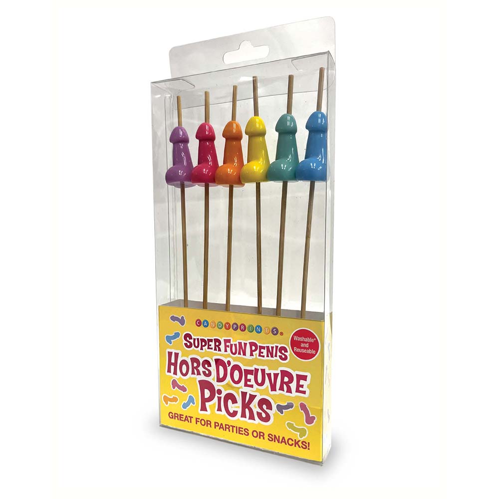 LITTLE GENIE - SUPER FUN PENIS HOR D''OEUVRE''S PICKS 6-PIECE SET