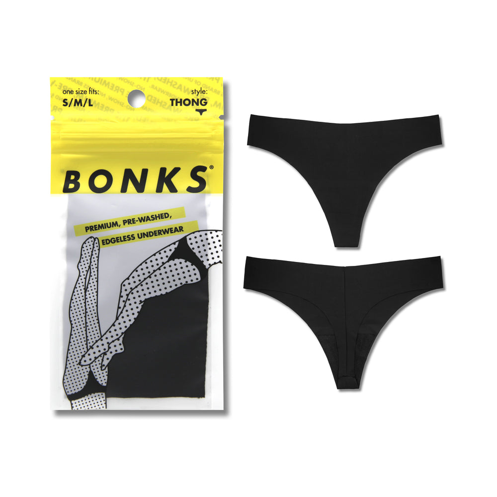 BONKS - BLACK MAGIC SEAMLESS THONG O/S