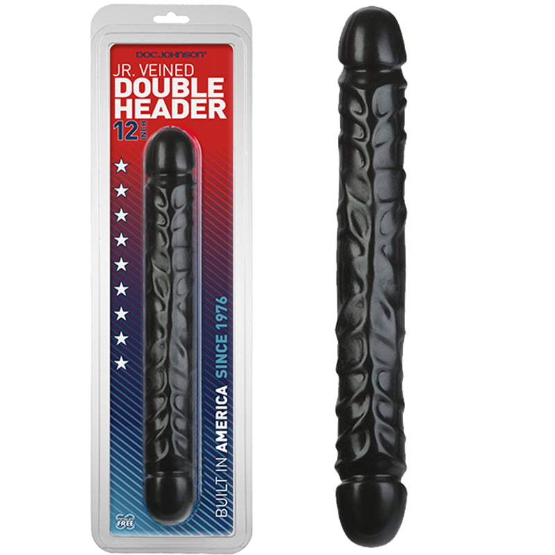 DOC JOHNSON - JR. DOUBLE HEADER: 12IN.X 1.5IN. (BLACK)