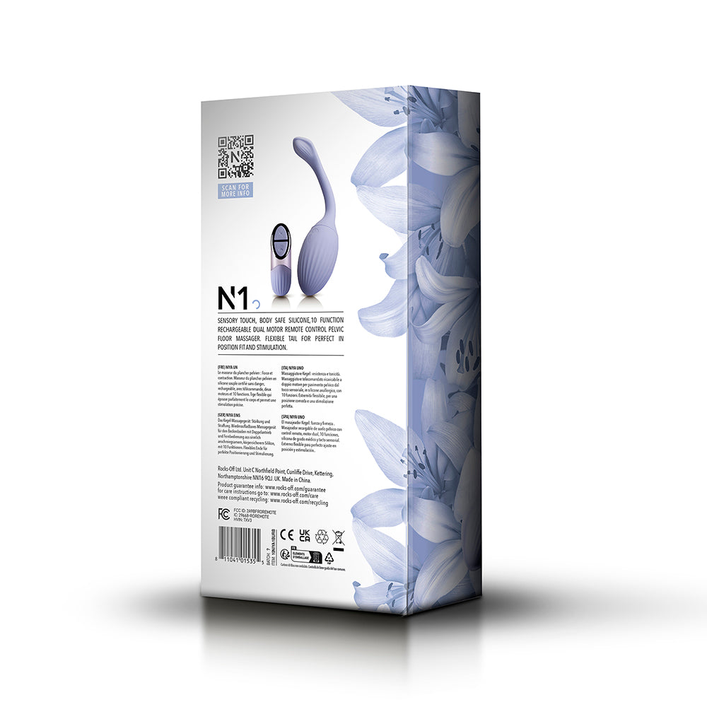 ROCKS-OFF - NIYA 1 KEGEL MASSAGER WITH REMOTE CORNFLOWER REBRANDED PACKAGING