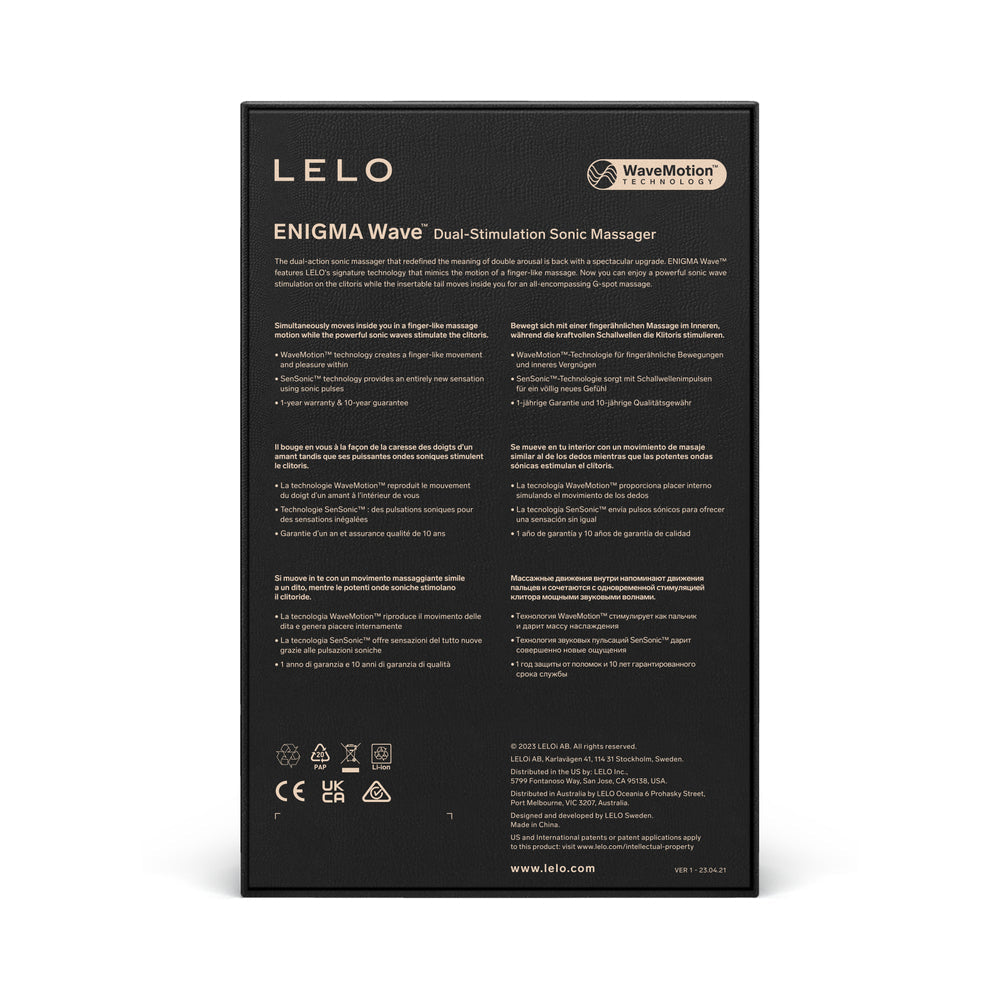 LELO - ENIGMA WAVE SUCTION DUAL STIMULATOR BLACK