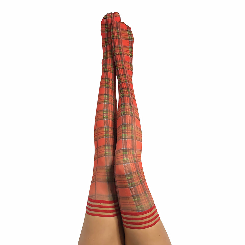KIXIES - GRACE PLAID THIGH-HIGH RED SIZE B