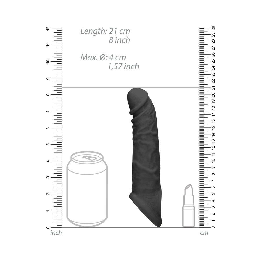 REALROCK SKIN 8 IN. PENIS EXTENDER SLING BLACK