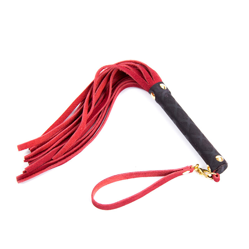 PLE''SUR - MINI LEATHER FLOGGER RED