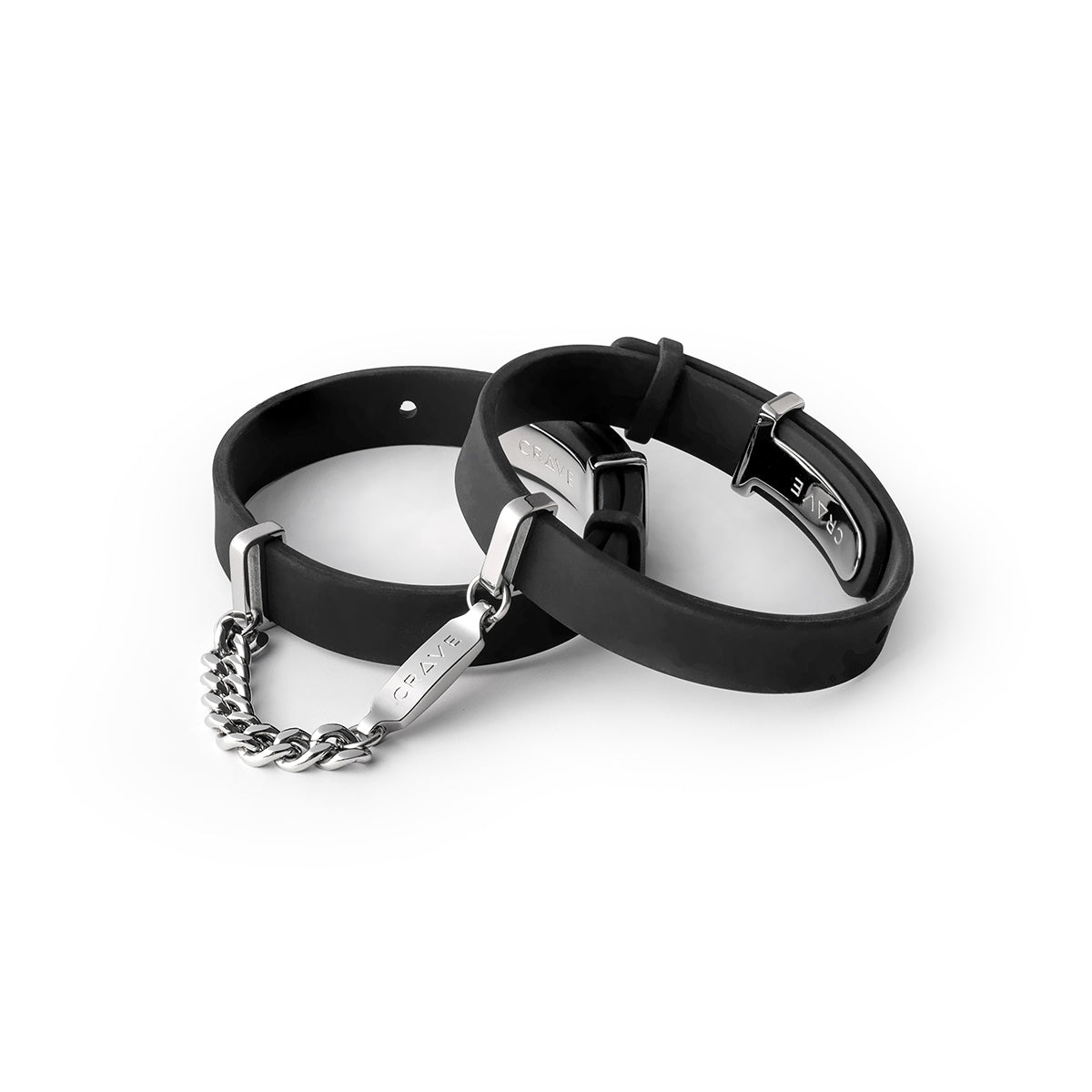 CRAVE - ID CUFFS BLACK/SILVER
