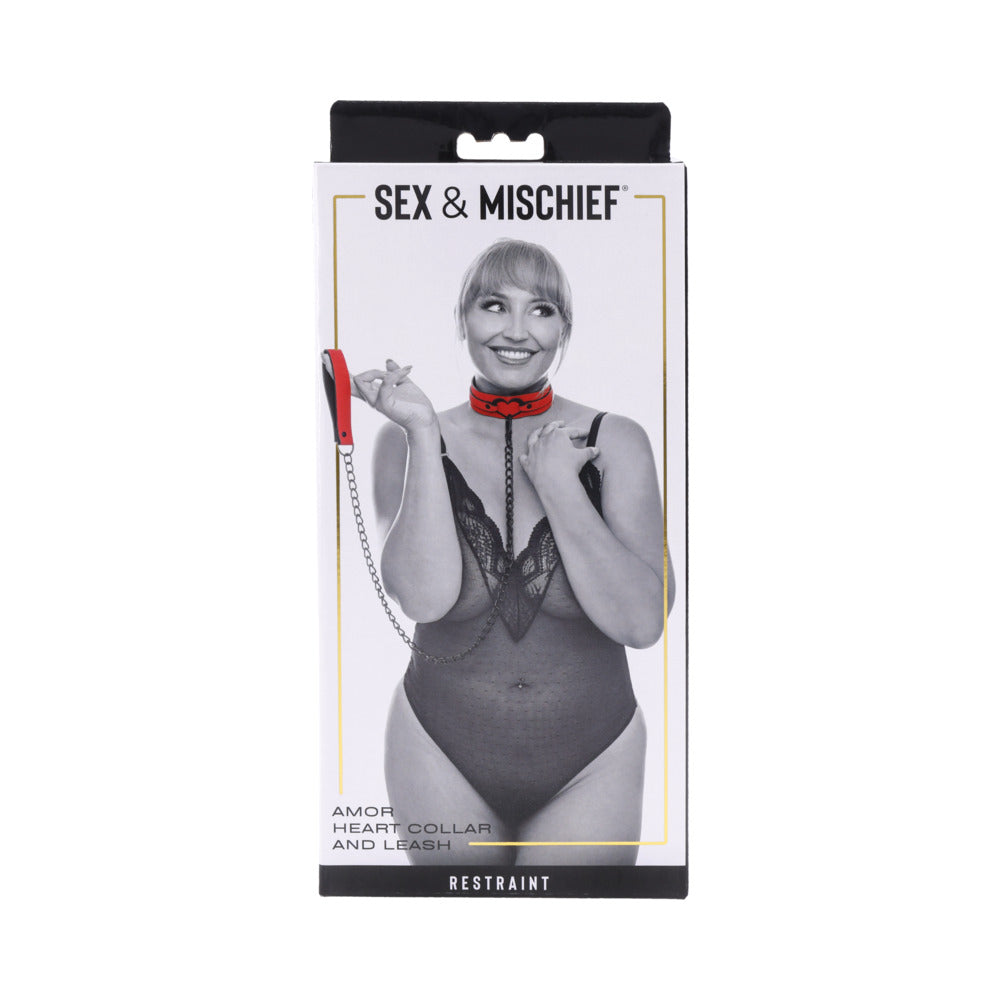 SPORTSHEETS - SEX & MISCHIEF AMOR COLLAR AND LEASH