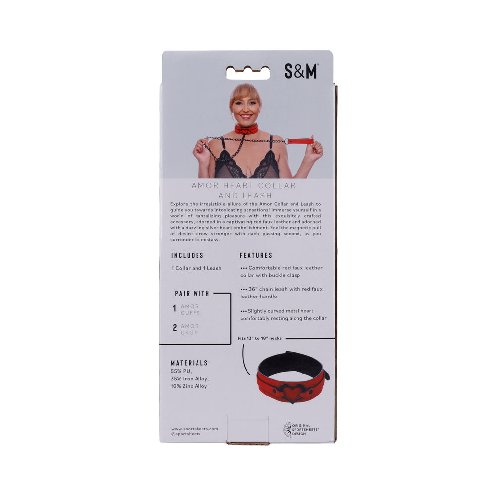 SPORTSHEETS - SEX & MISCHIEF AMOR COLLAR AND LEASH