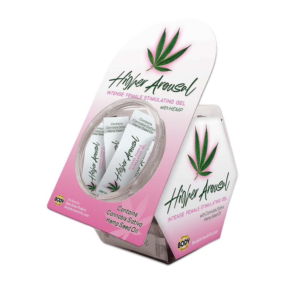 BODY ACTION - HIGHER AROUSAL SAMPLE PACKET 50-PIECE FISHBOWL DISPLAY
