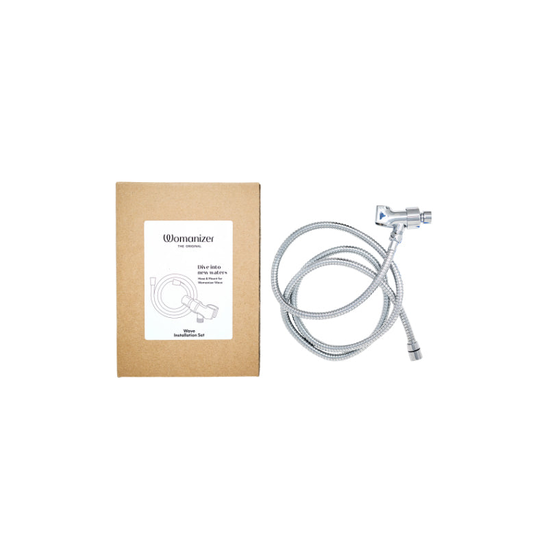 WOMANIZER - WAVE SHOWER HOSE AND SHOWER ARM MOUNT SET CHROME
