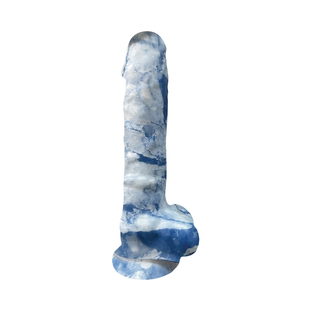 ROCK COCKS ZEUS MARBLE SILICONE DILDO 7 IN.