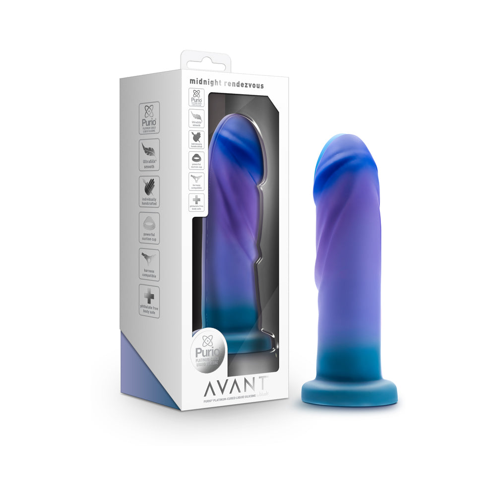 BLUSH - AVANT MIDNIGHT RENDEZVOUS 7.5 IN. DILDO OCEAN BLUE