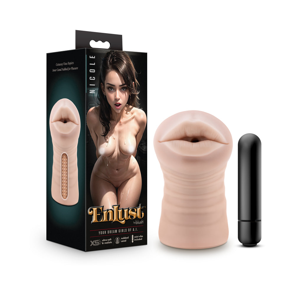 BLUSH - ENLUST NICOLE VIBRATING STROKER BEIGE